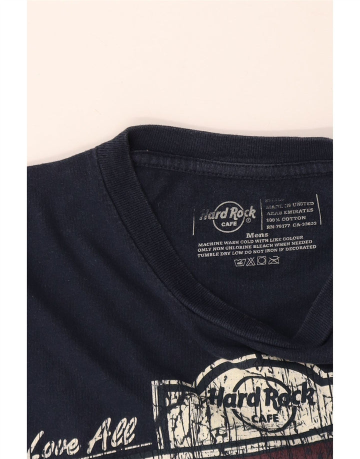 HARD ROCK CAFE Herre Florence grafisk T-shirt Top Lille marineblå bomuld