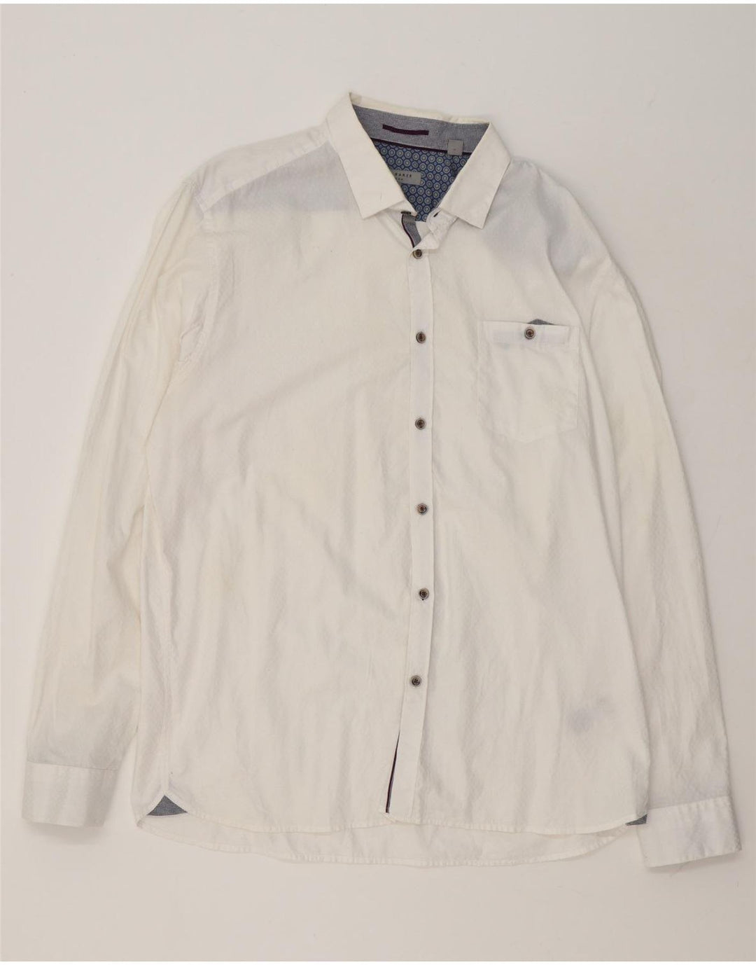 Ted Baker Herreskjorte str. 6 2XL Hvid Bomuld