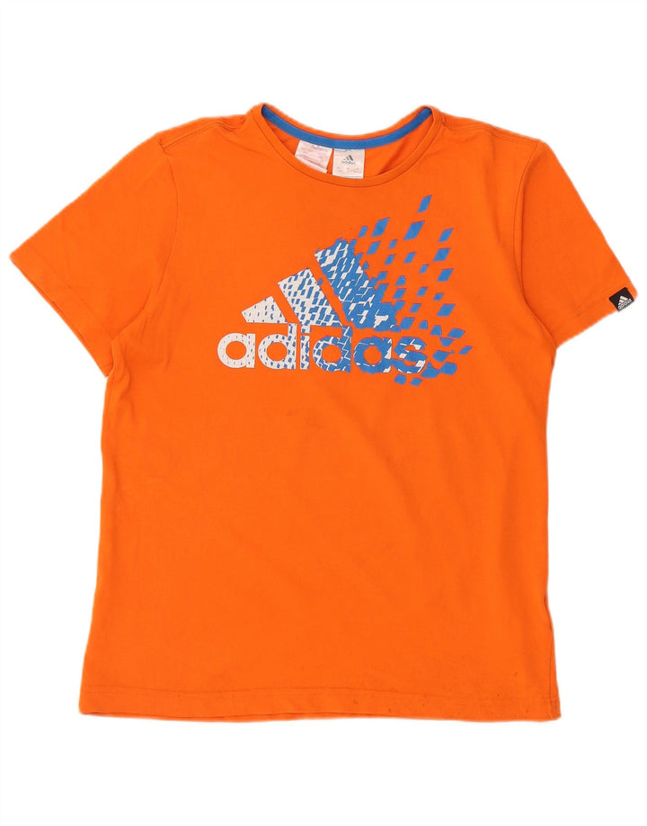 ADIDAS drenge grafisk t-shirt top 13-14 år orange bomuld
