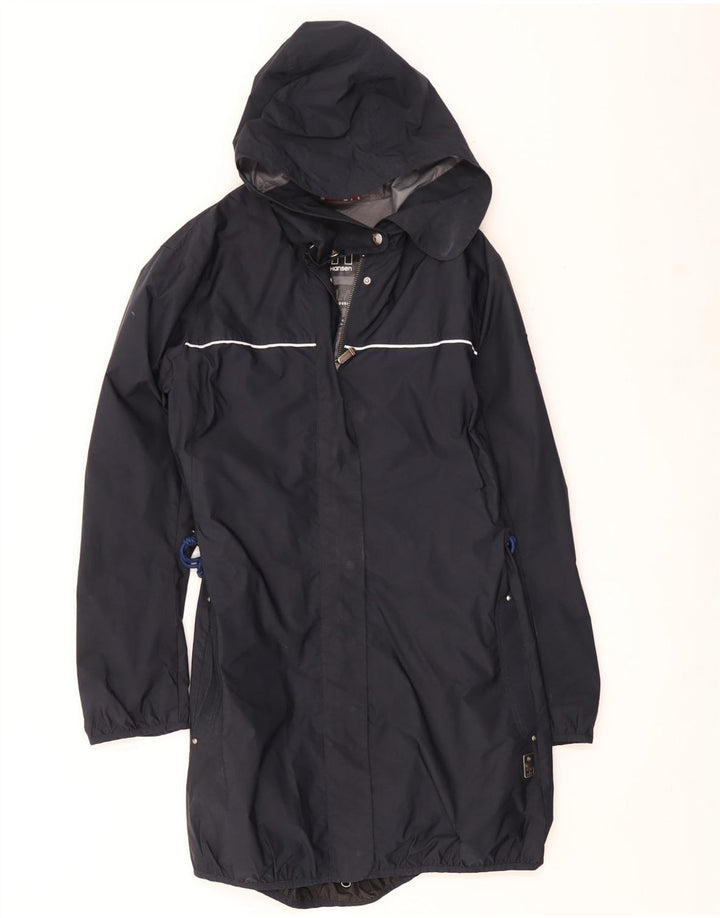 Helly Hansen Regnfrakke med hætte til kvinder UK 16 Stor sort polyester