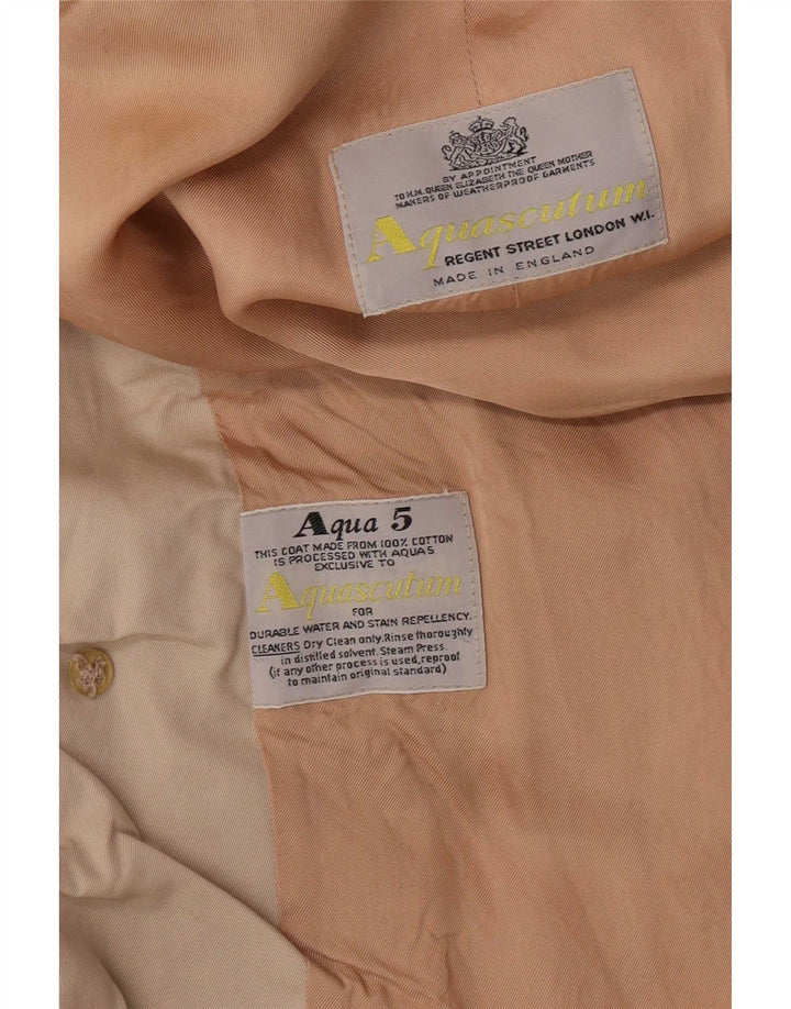 Aquascutum Herre Overfrakke UK 40 Stor Beige Bomuld