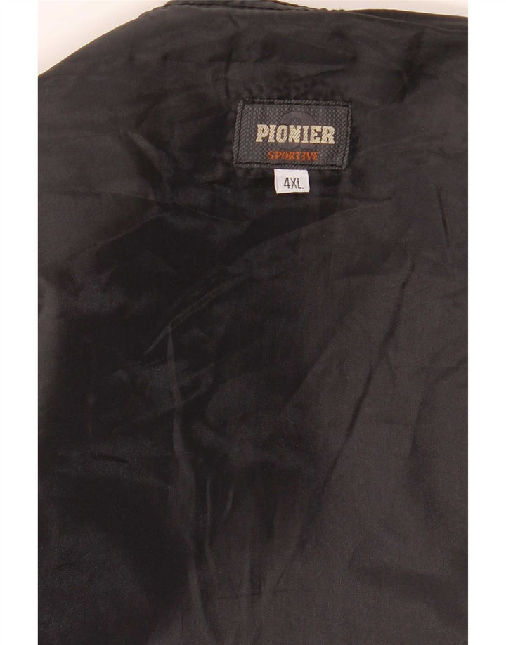 Pionier herre ruskind vest 4XL sort