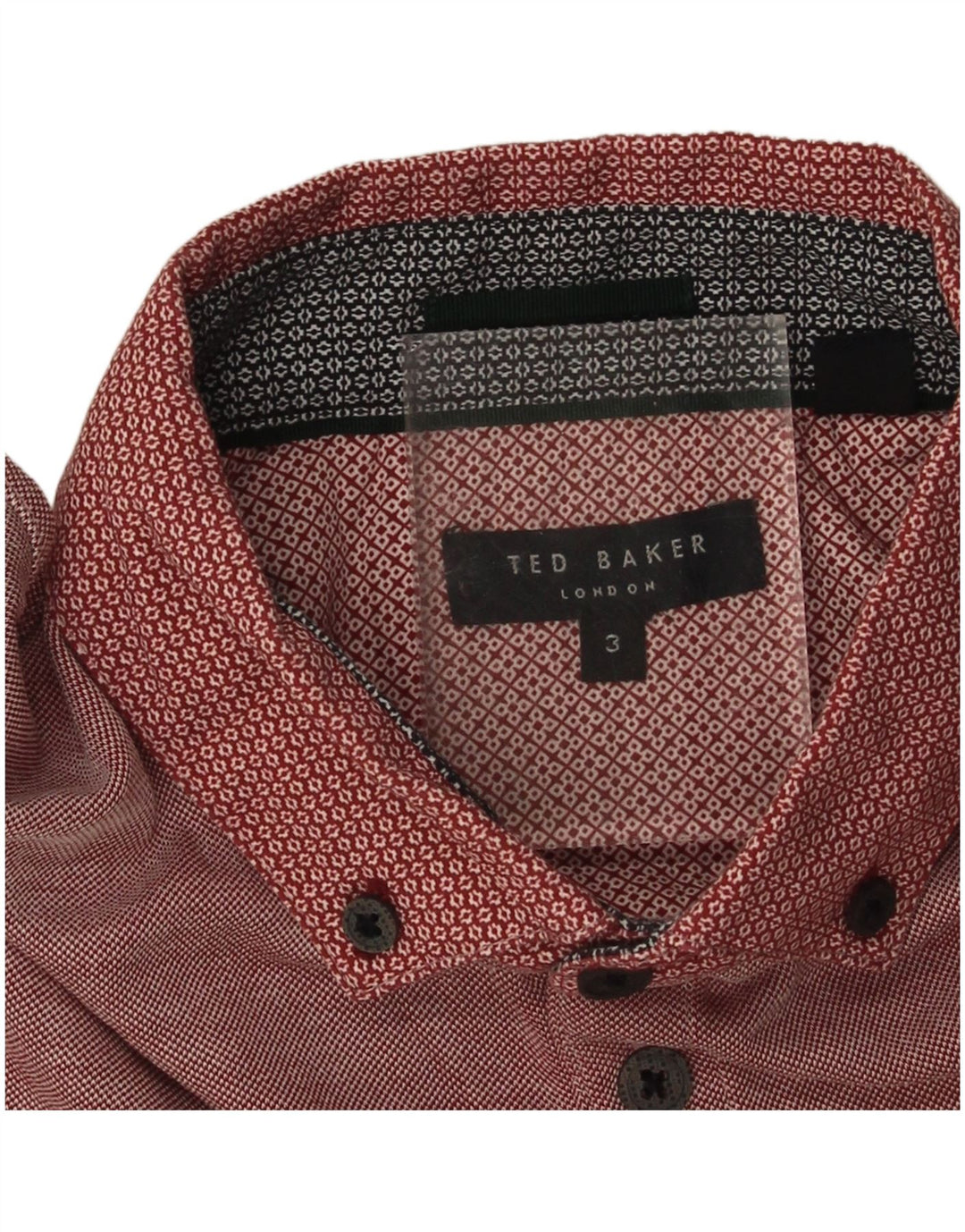 Ted Baker Herre poloshirt str. 3 Medium Burgundy Modal