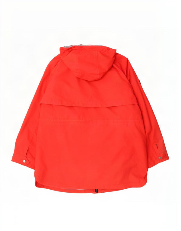 Joules Dame Hætte Oversized Regnjakke UK 18 XL Rød Bomuld