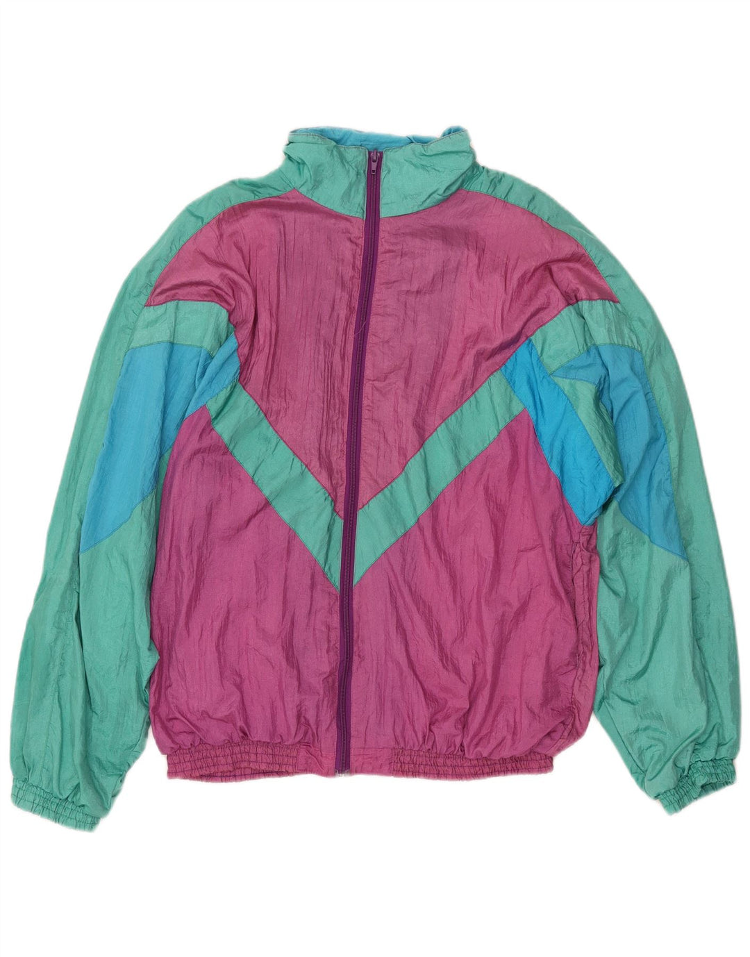 Vintage træningsdragt til mænd Topjakke XL Pink Colourblock
