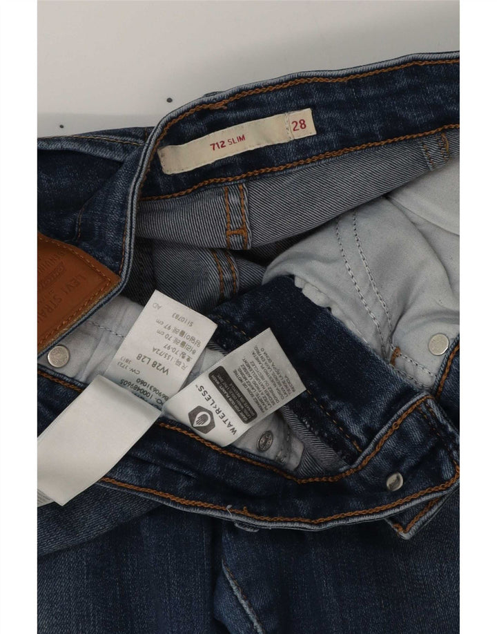 Levi's Dame 712 Slim Jeans W28 L28 Blå Bomuld