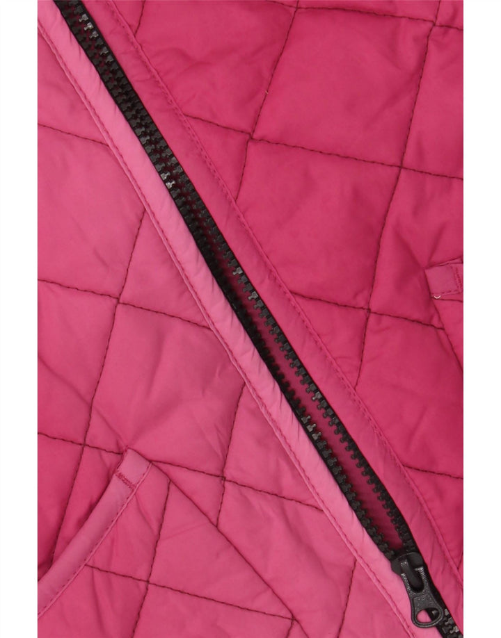 JOULES Dame Quilted Gilet UK 14 Large Pink Polyester