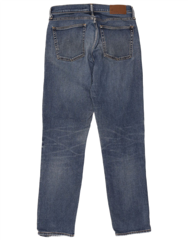 Gap Herre Distressed Slim Straight Jeans W32 L34 Blå Bomuld