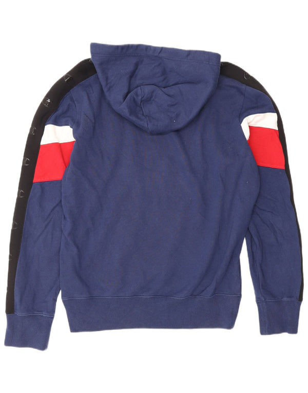 Champion Herre grafisk hættetrøje Jumper Medium Marineblå Colourblock Bomuld