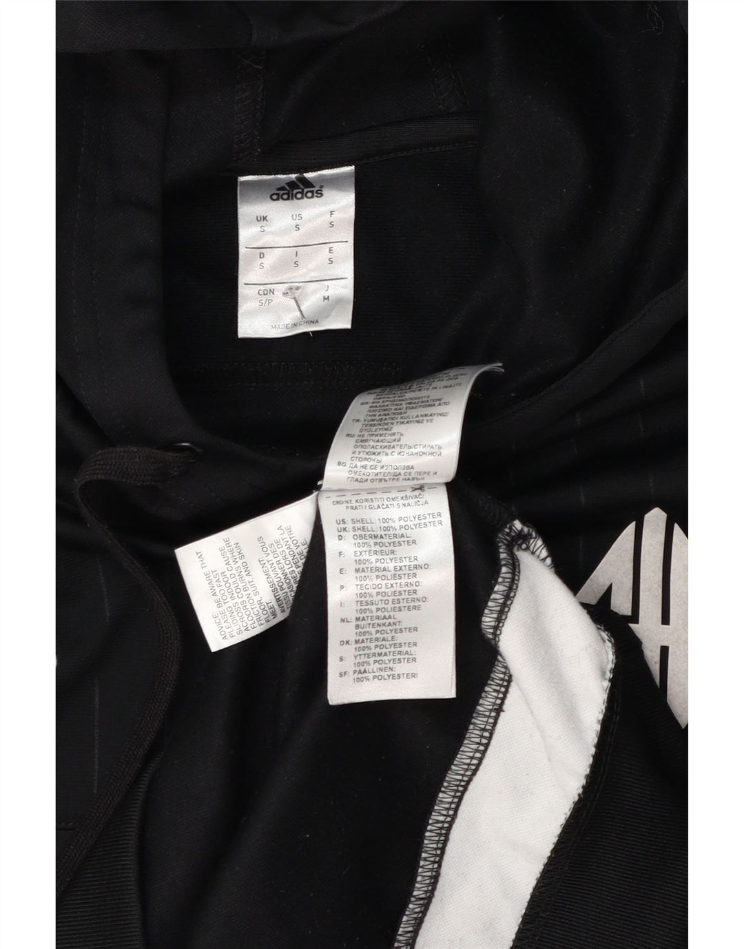 Adidas Grafisk hættetrøje til mænd Small Black Colourblock Polyester