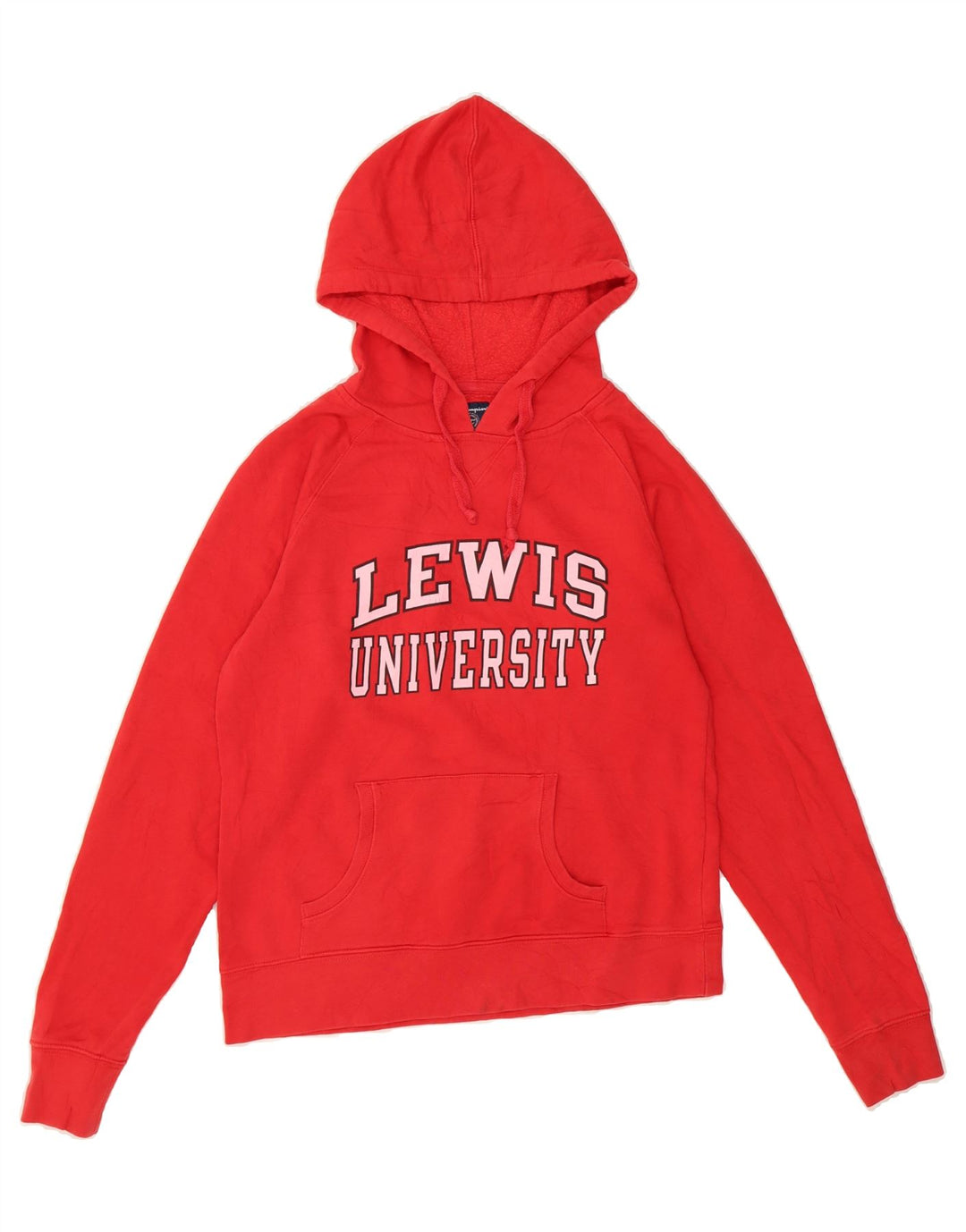 CHAMPION Womens Graphic Hoodie Jumper UK 12 Medium Red Vintage Champion and Second-Hand Champion from Messina Hembry 