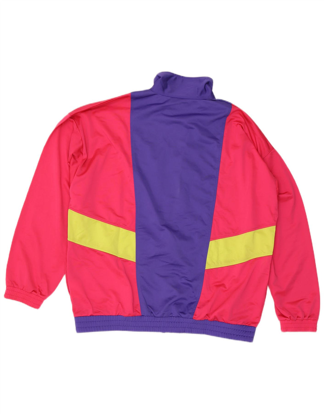 Vintage træningsdragt til mænd Topjakke 2XL Rød Colourblock Polyester