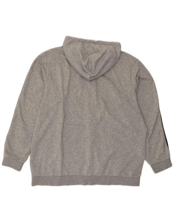 Adidas Hættetrøje med lynlås til mænd 2XL Grå Flecked Bomuld