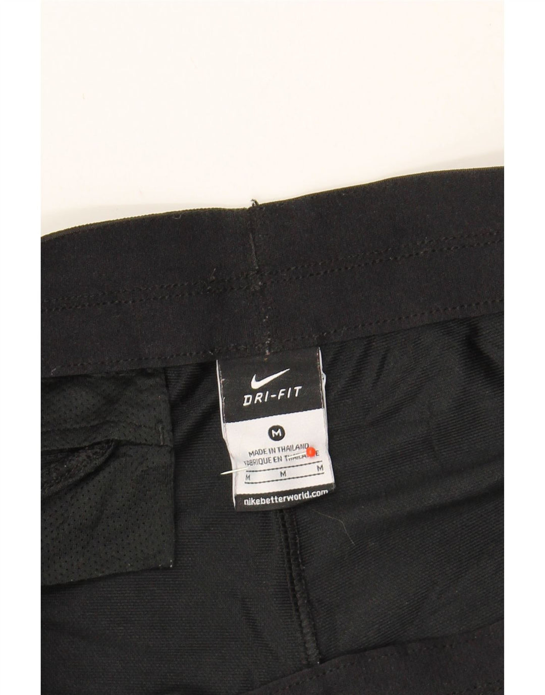 NIKE Womens Dri Fit Sport Shorts UK 14 Medium  Black Colourblock Polyester Vintage Nike and Second-Hand Nike from Messina Hembry 