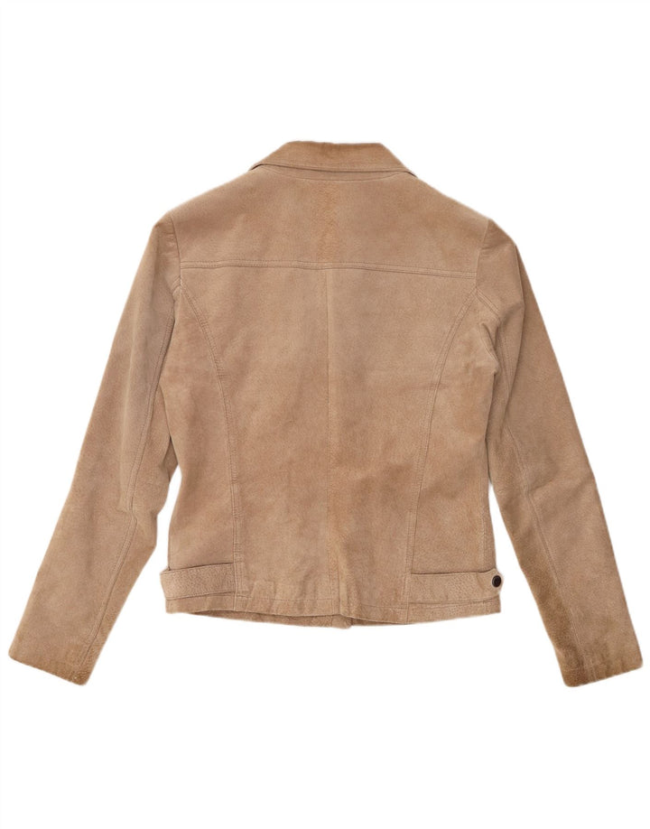 ONLY Dame Ruskind Biker Jacket IT 40 Small Beige Læder