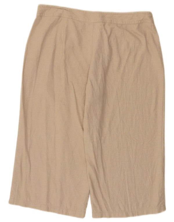 Marks & Spencer Lige Capri-bukser til kvinder UK 14 Large W34 L19 Beige