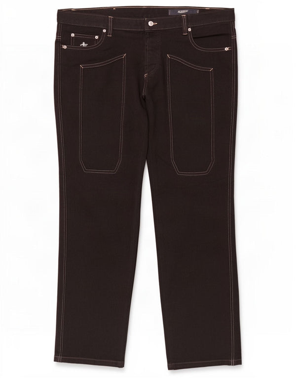 Jeckerson Mens Straight Jeans IT 52 XL W40 L34 Black