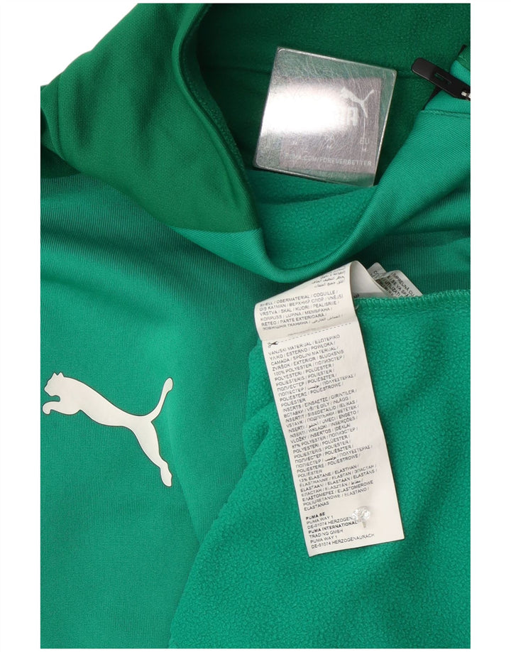 Puma Sweatshirt med lynlås til mænd mellem grøn Colourblock Polyester