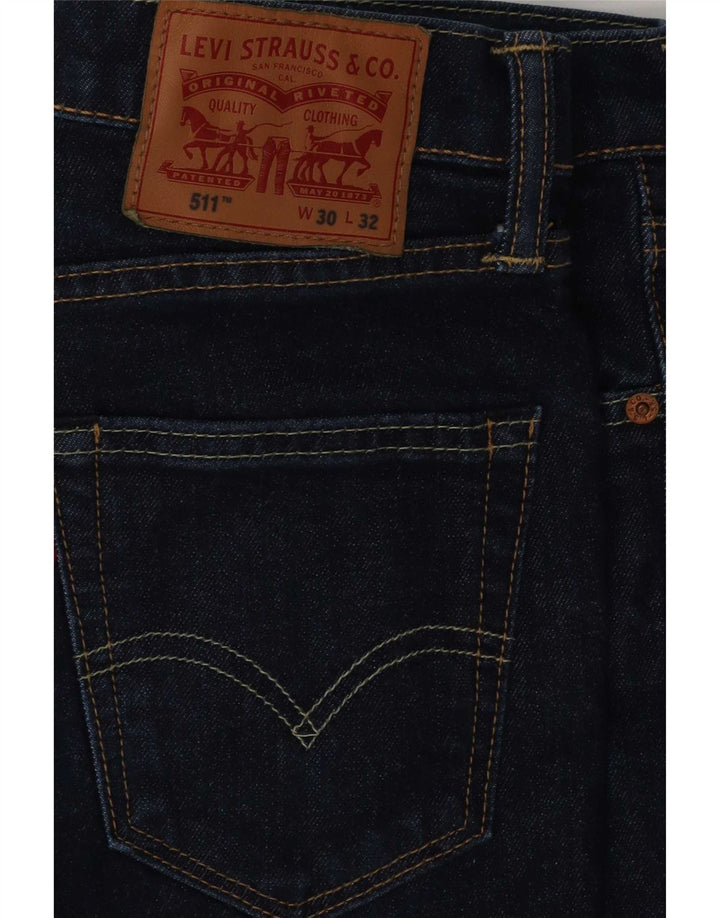 Levi's Herre 511 Slim Jeans W30 L29 Blå Bomuld