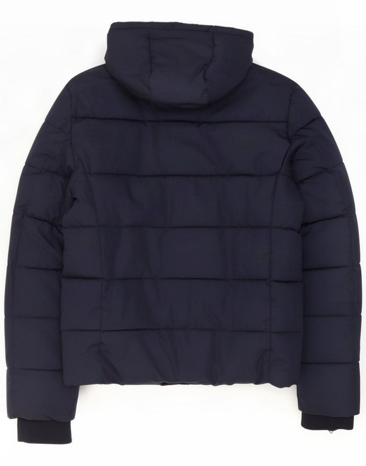 Superdry Herre hættepolstret jakke UK 36 Small Navy Blue Polyester