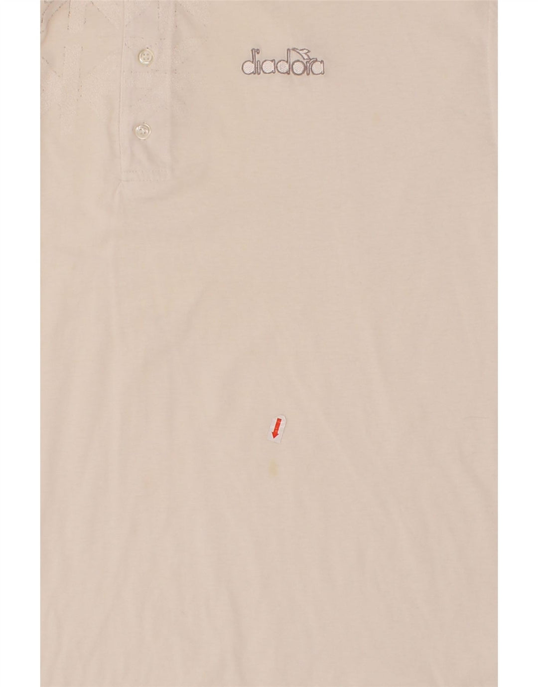 DIADORA Mens Abstract Pattern Graphic Polo Shirt Large White Cotton Vintage Diadora and Second-Hand Diadora from Messina Hembry 