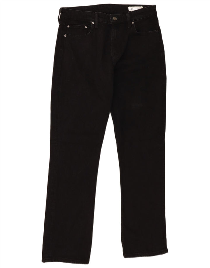 Zara Dame Straight Jeans EU 40 Medium W30 L32 Sort