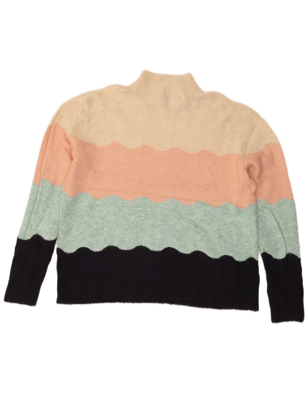 Oasis Dame Turtle Neck Jumper Sweater UK 16 Stor Flerfarvet