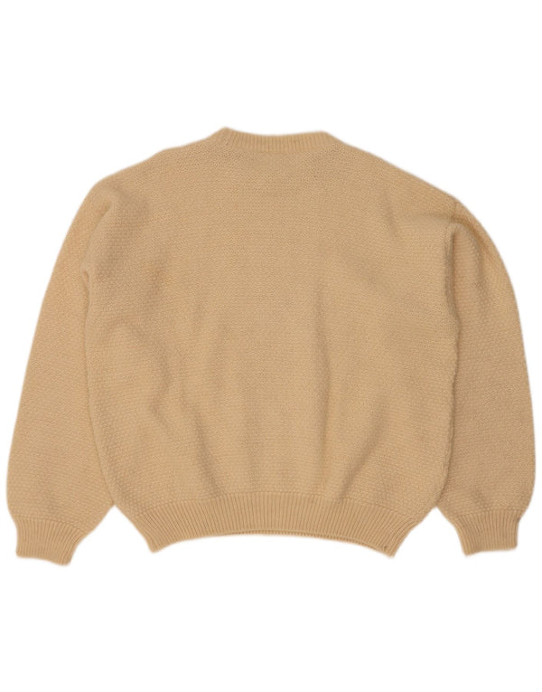 Vintage Herre Crew Neck Jumper Sweater IT 52 Large Off White Alpaca Wool