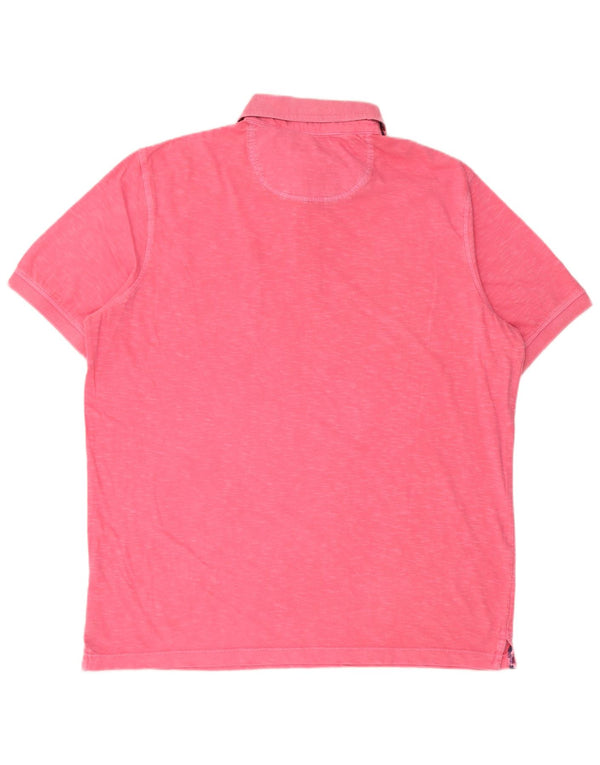 Bugatti Herre Garment Dyed Polo Shirt XL Pink