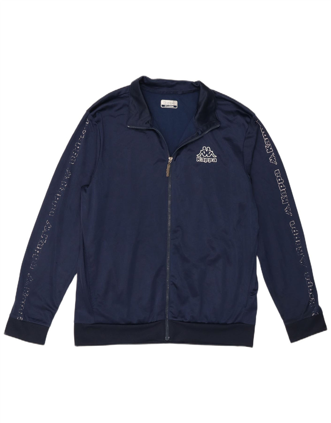 Kappa Herre grafisk træningsdragt topjakke 2XL marineblå polyester