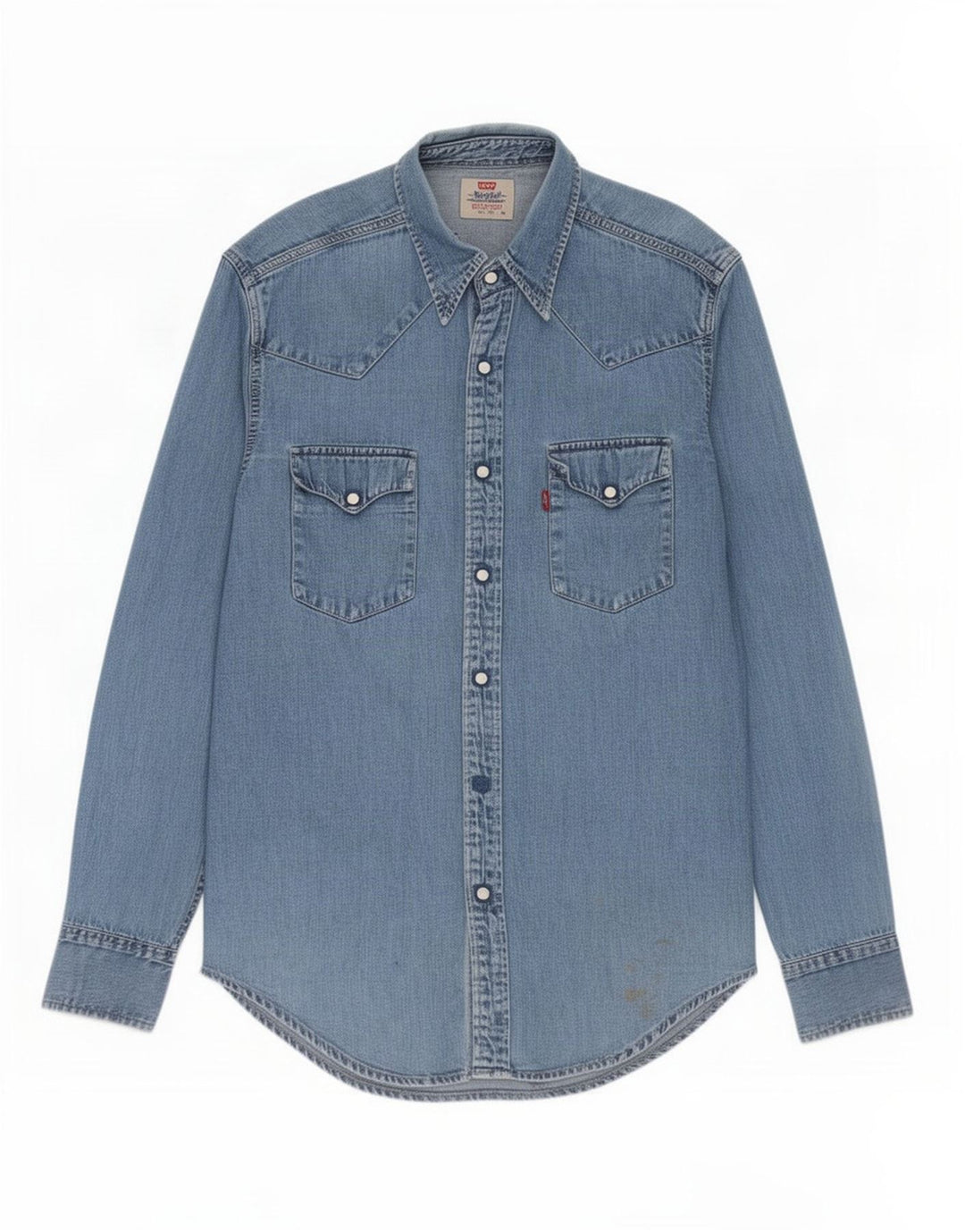 Levi's denimskjorte til mænd, medium blå bomuld