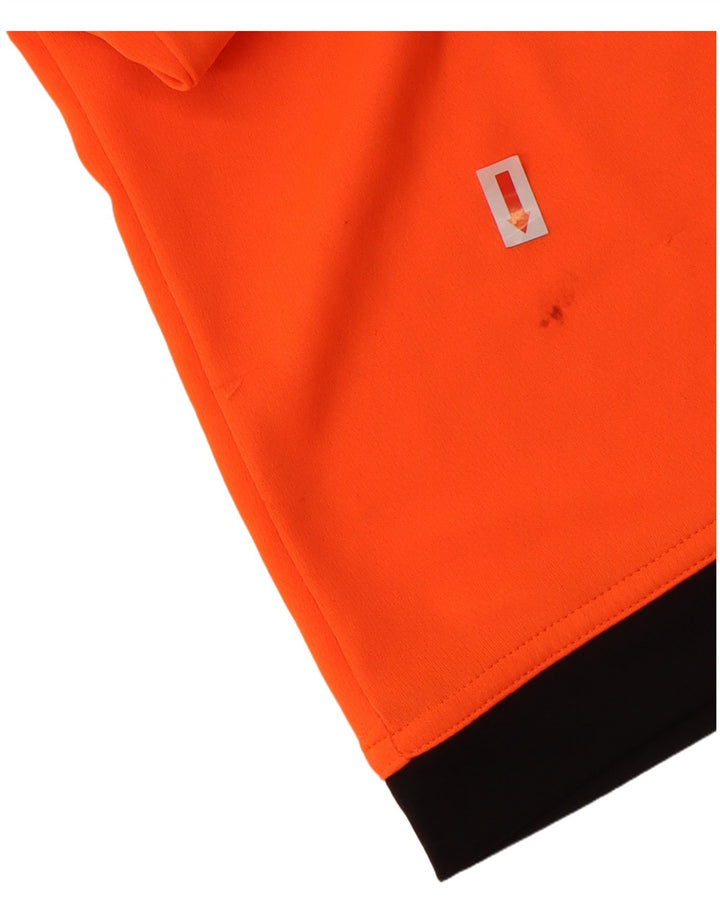 ADIDAS Boys Climalite T-Shirt Top 9-10 år Orange Colourblock Polyester