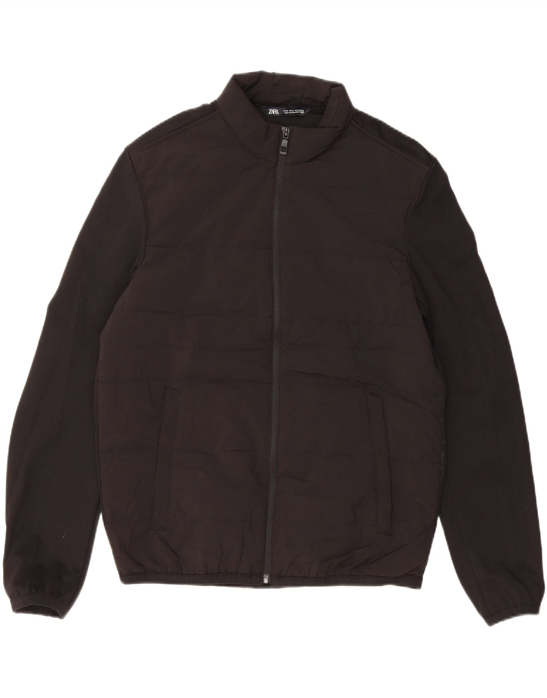 ZARA Polstret jakke til mænd UK 38 Medium Sort Polyester