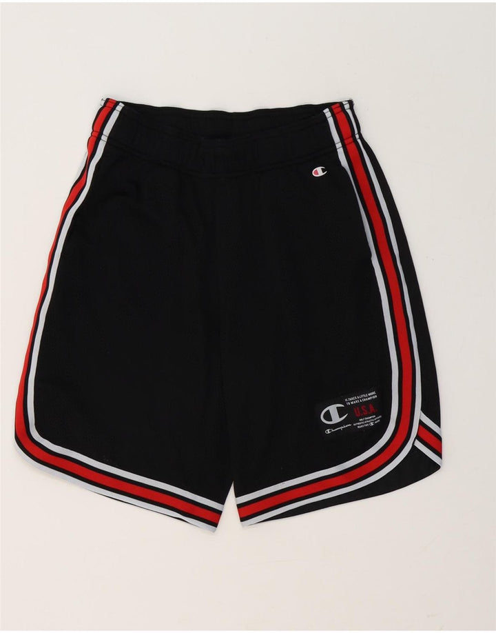 Champion Herre USA grafiske sportsshorts Små sorte polyester