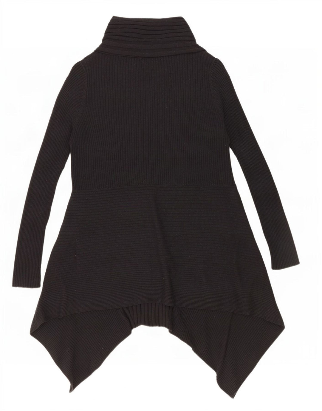 Marks & Spencer Dame Asymmetrisk Cardigan Sweater UK 16 Large Black