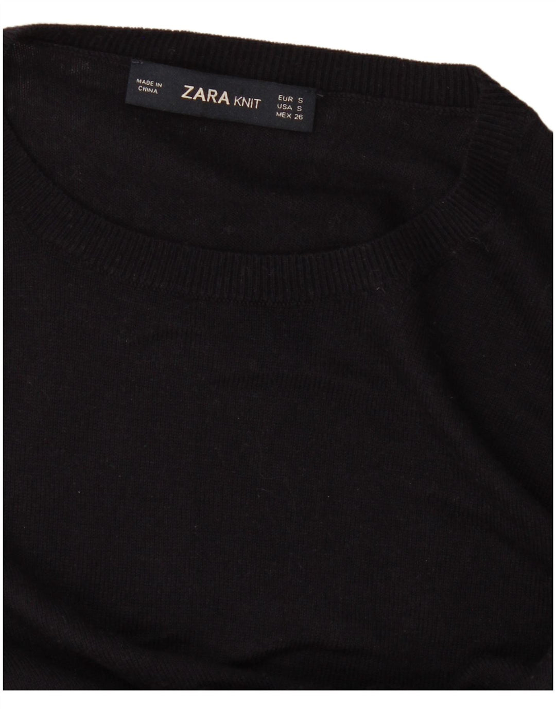 Zara Dame sweater med rund hals DK 10 Lille sort