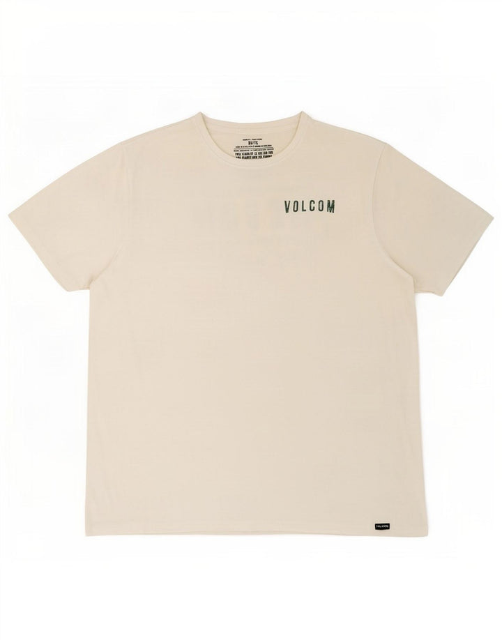 Volcom Herre Grafisk T-Shirt Top XL Hvid Bomuld