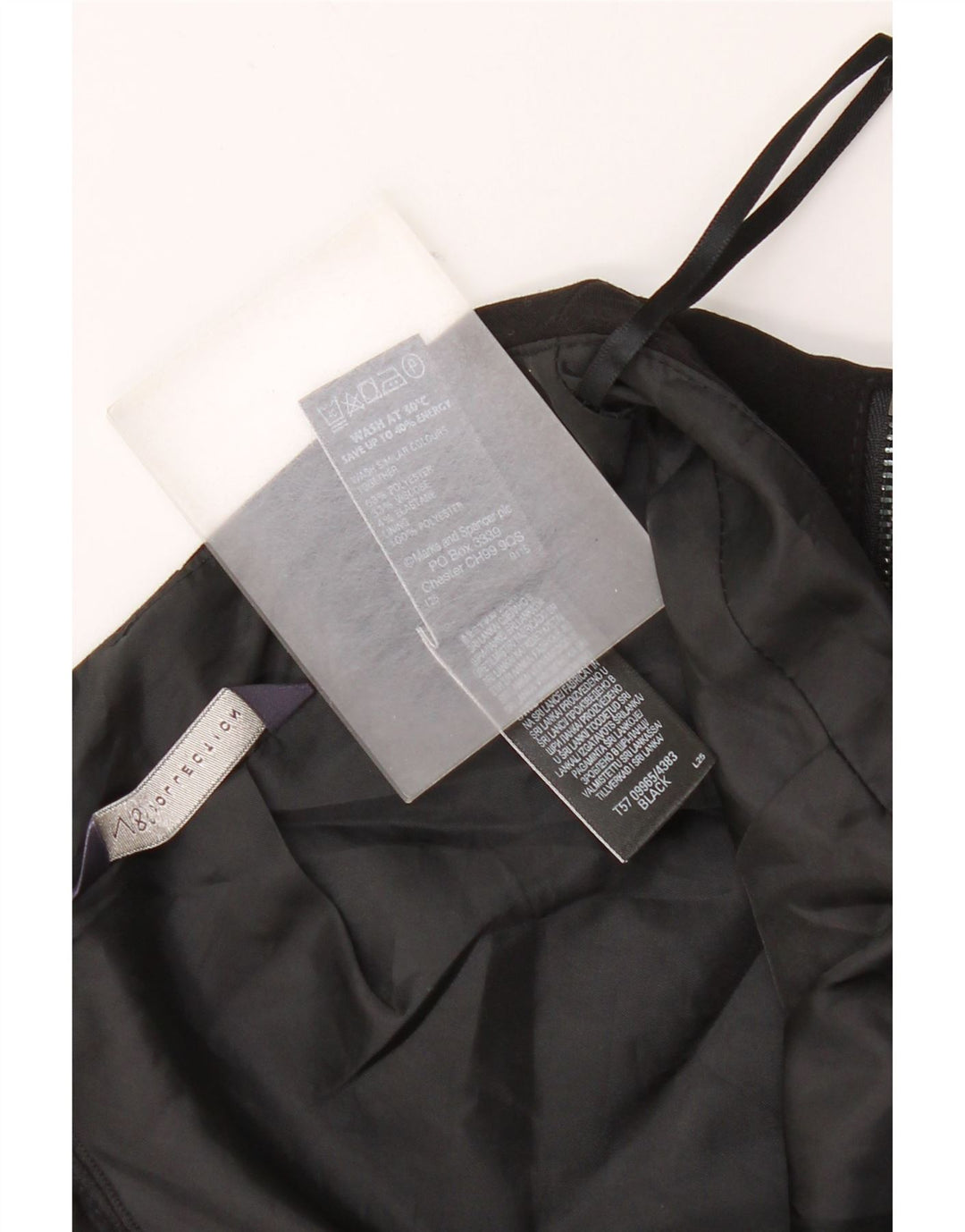 Marks & Spencer Pencil Nederdel til kvinder UK 10 Small W28 Black Polyester