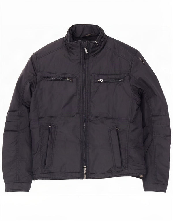 Geox Herre Respira Hooded Bomber Windbreaker Jacket UK 40 Large Navy Blue