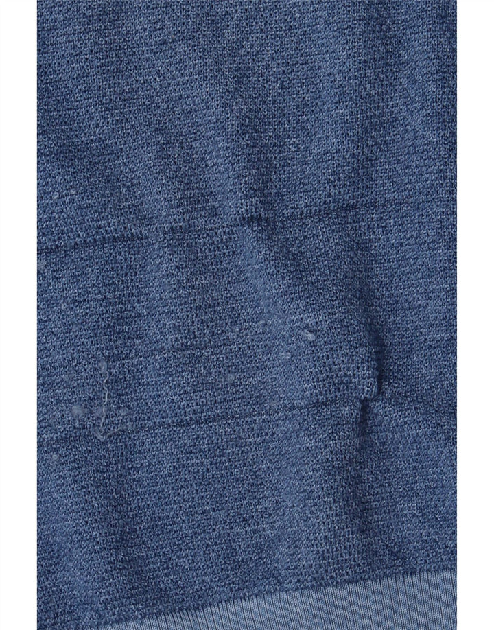 Sun68 Herre cardigan sweater Medium Blue Merino Uld