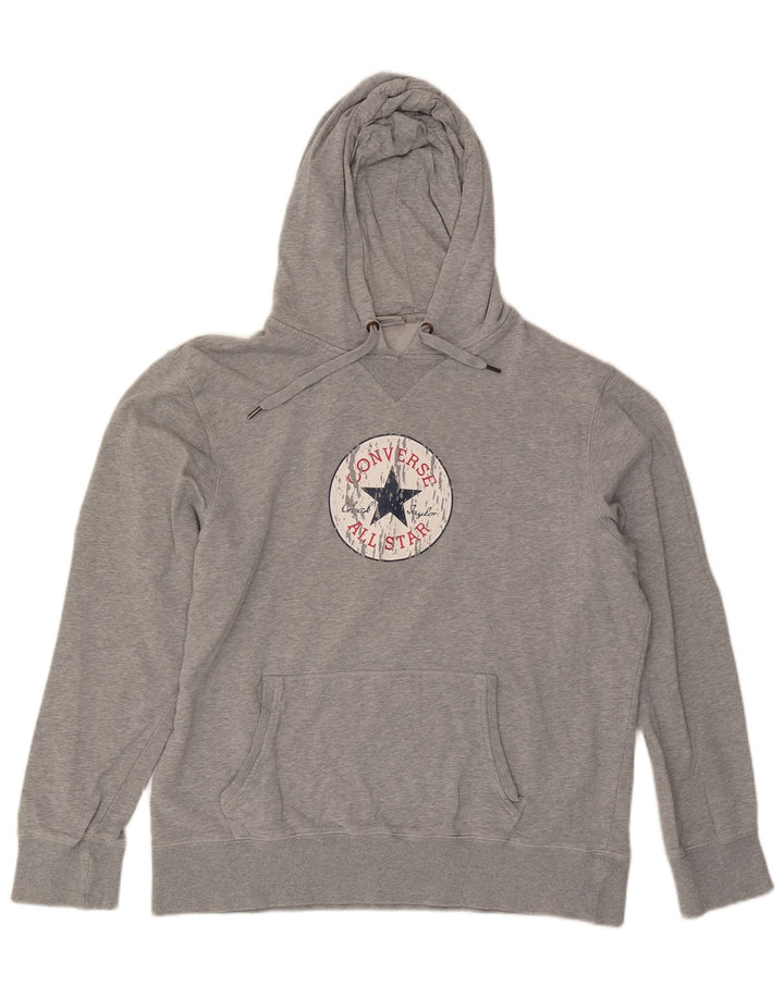 Converse Grafisk hættetrøje til mænd XL Grå Flecked
