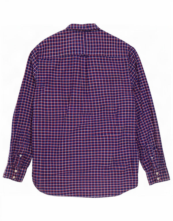Besætningstøj Herre Classic Fit Flanelskjorte Medium Navyblå Ternet bomuld