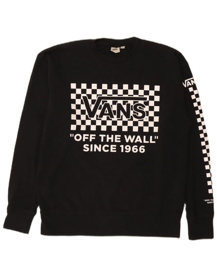 Vans Grafisk sweatshirt til mænd XS Sort geometrisk bomuld