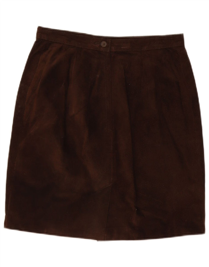 Vintage dame ruskindsnederdel IT 44 Medium W28 brunt læder