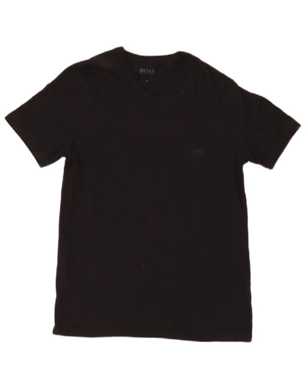 Hugo Boss Herre T-Shirt Top Medium Sort Bomuld