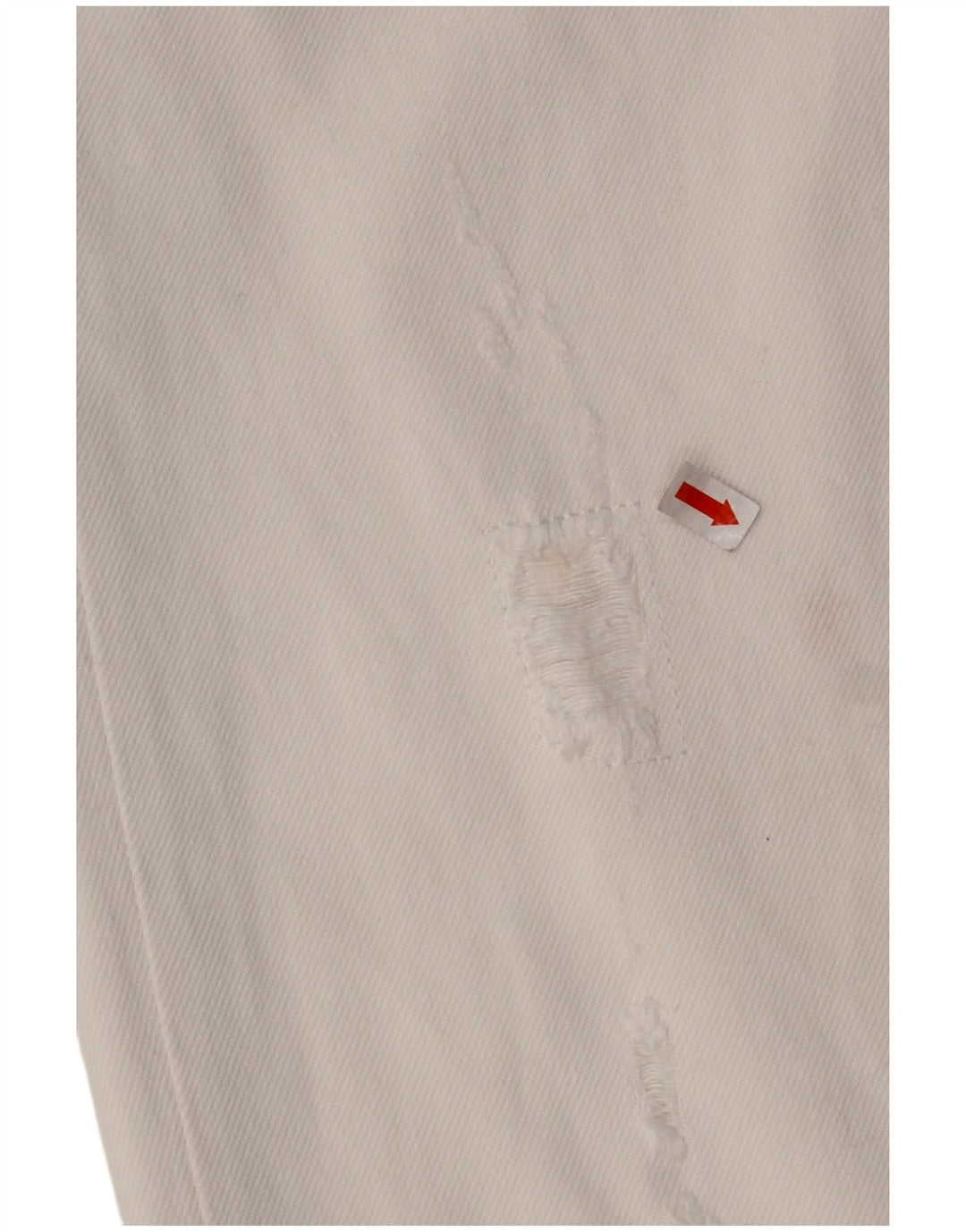 TOMMY HILFIGER Dame Distressed Straight Jeans W29 L28 Hvid Bomuld