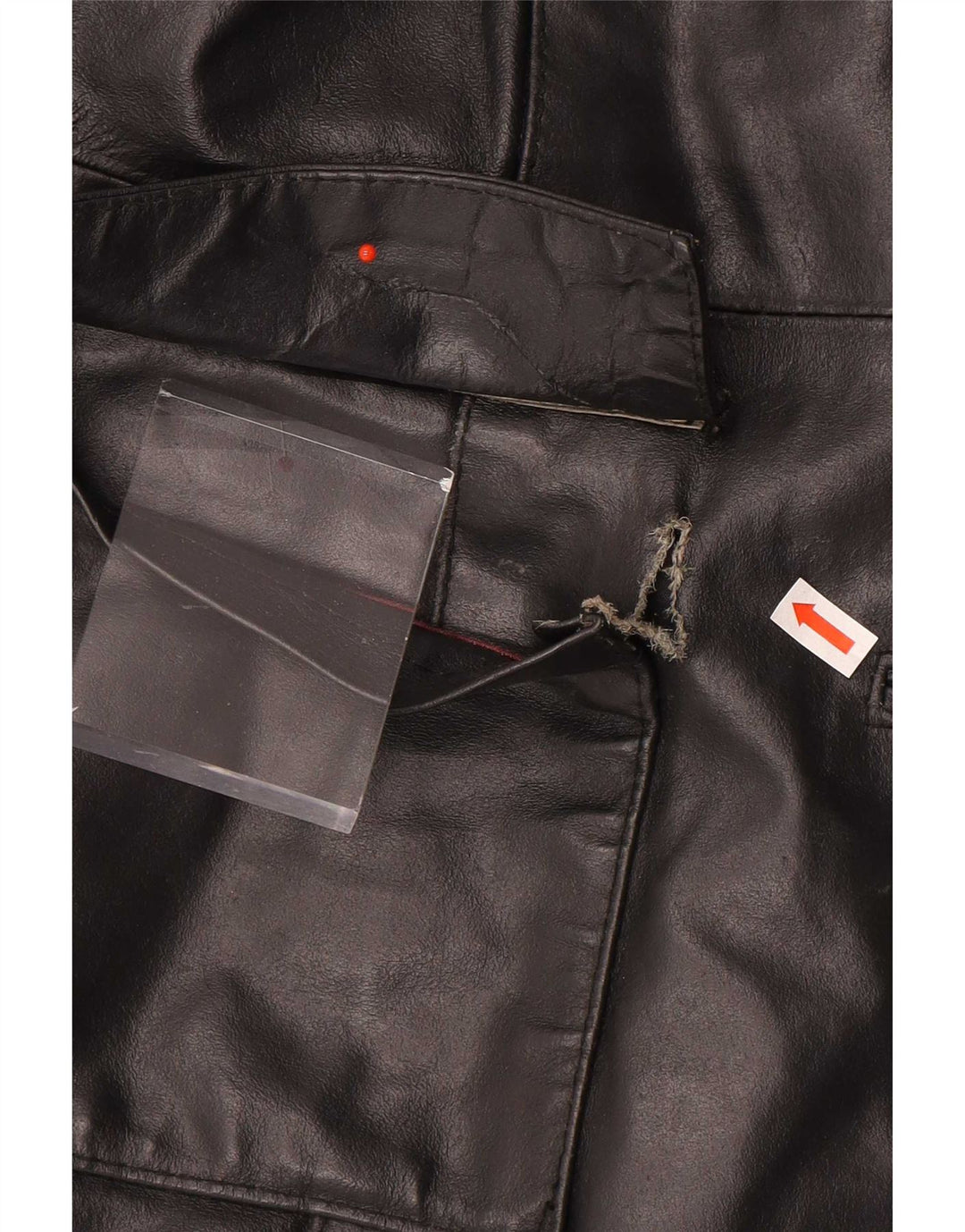 Vintage læderfrakke til kvinder UK 14 Large Black