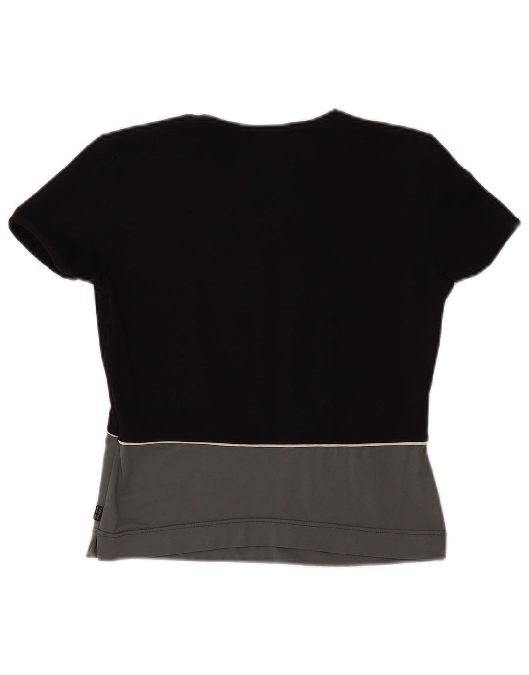 Arena Womens Crop T-Shirt Top UK 10 Small Black Colourblock Polyester