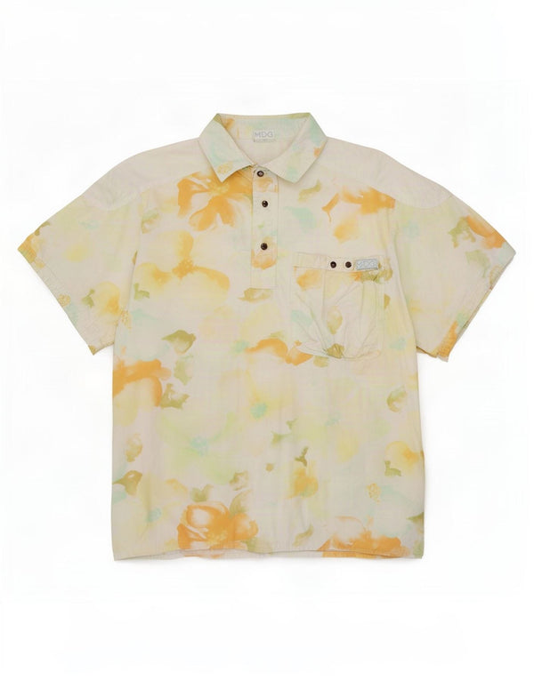 Vintage kortærmet trøje til mænd Medium Multicolored Tie Dye