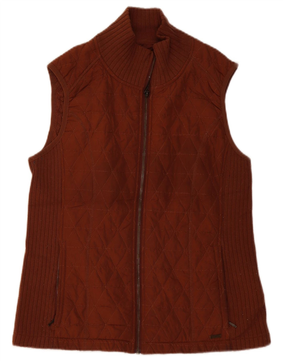 Prana Dame Sherpa Quiltet Gilet UK 14 Medium Maroon Polyester
